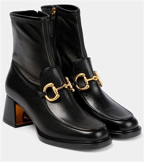 gucci horsebit leather ankle boots|gucci rain boots for women.